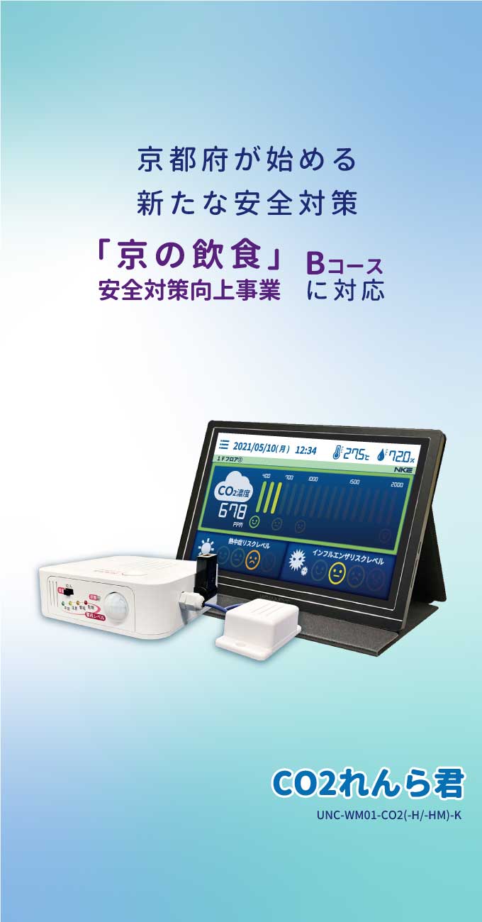 換気測定、換気表示 CO2れんら君